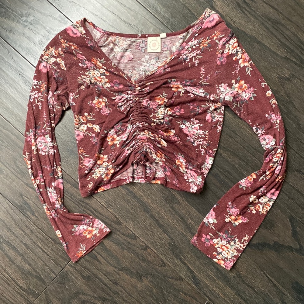 Long sleeve floral shirt